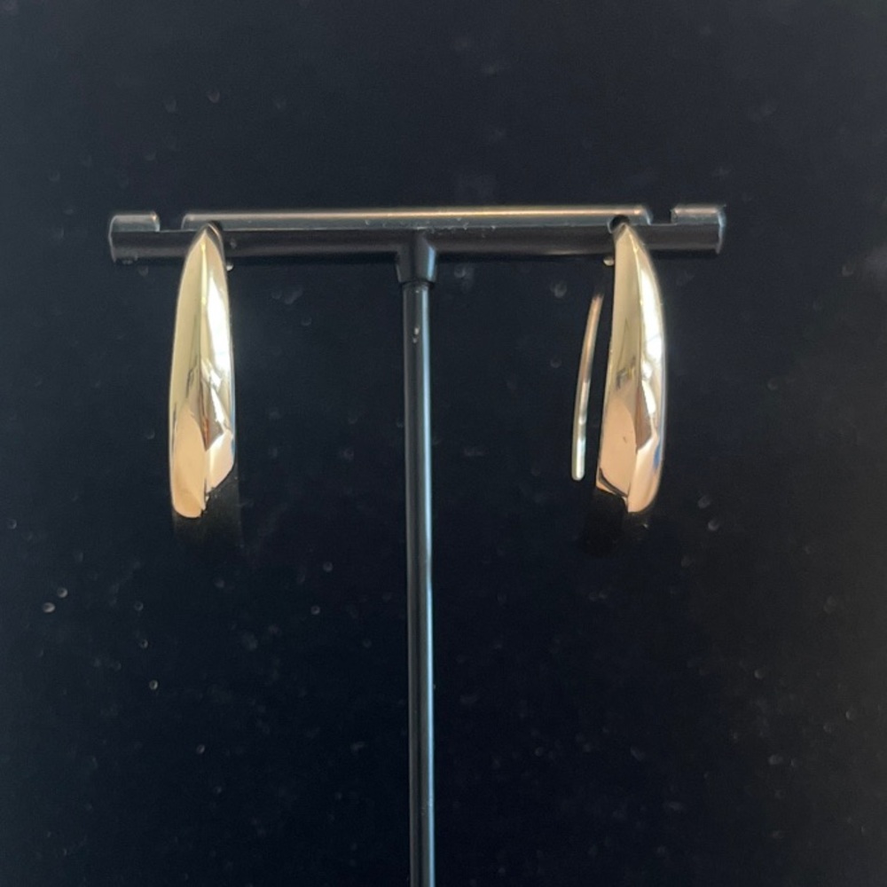 Stella and Dot Gold Colored Hoop Earrings